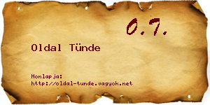Oldal Tünde névjegykártya